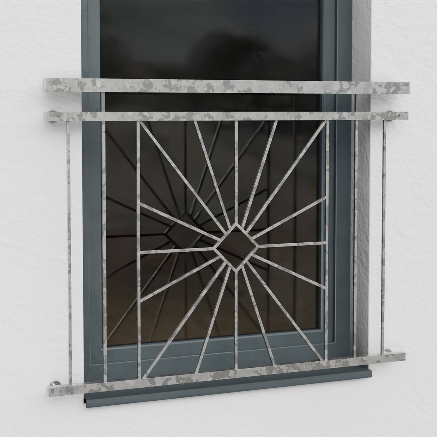 Frans balkon verzinkt Zonwering