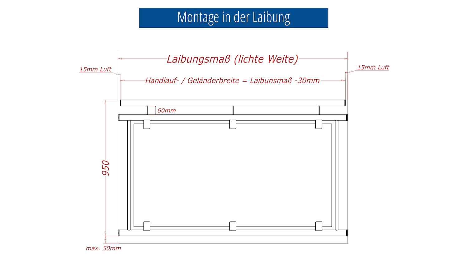 Frans Balkon Verzinkt Design Glas KR