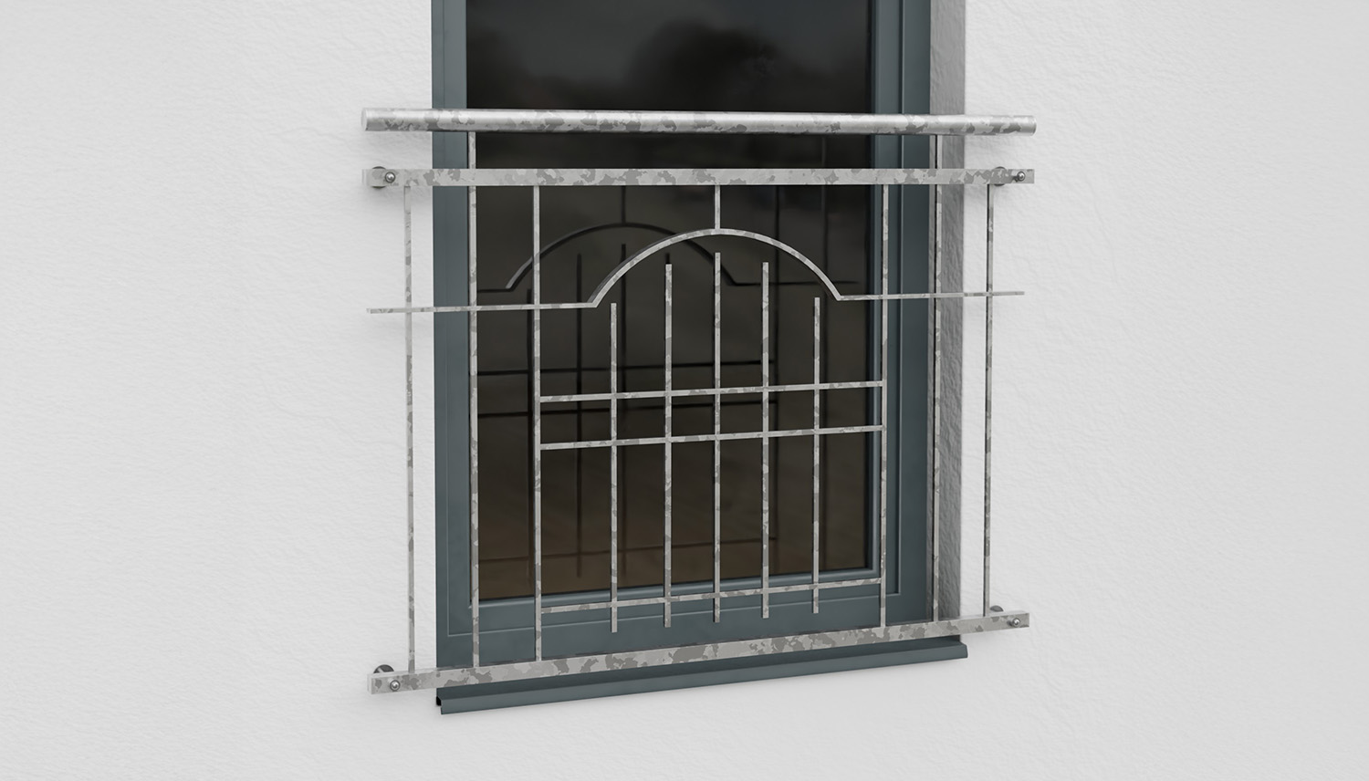 Frans balkon verzinkt Modern III Ornament 