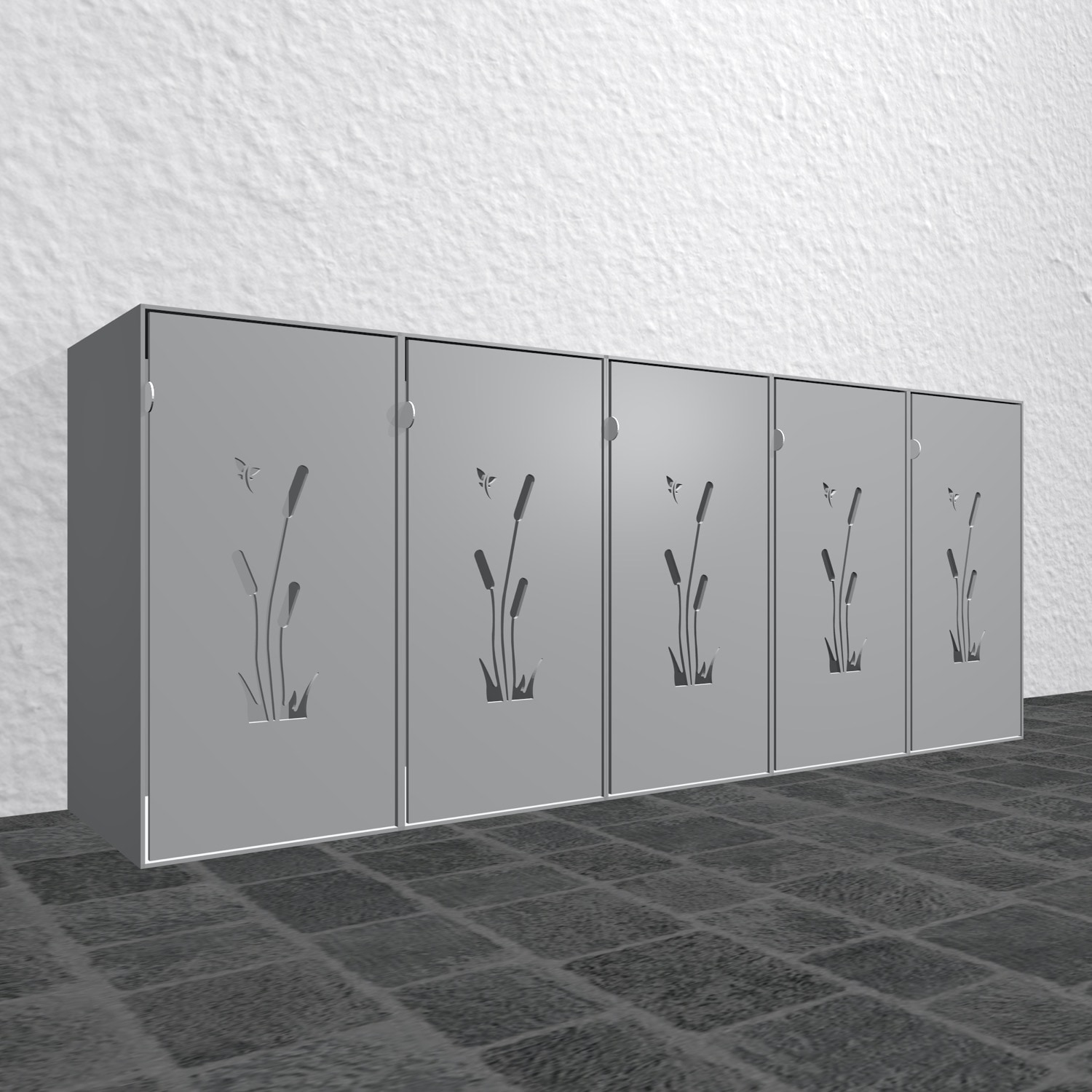 Design kliko-ombouw aluminium Cube Riet