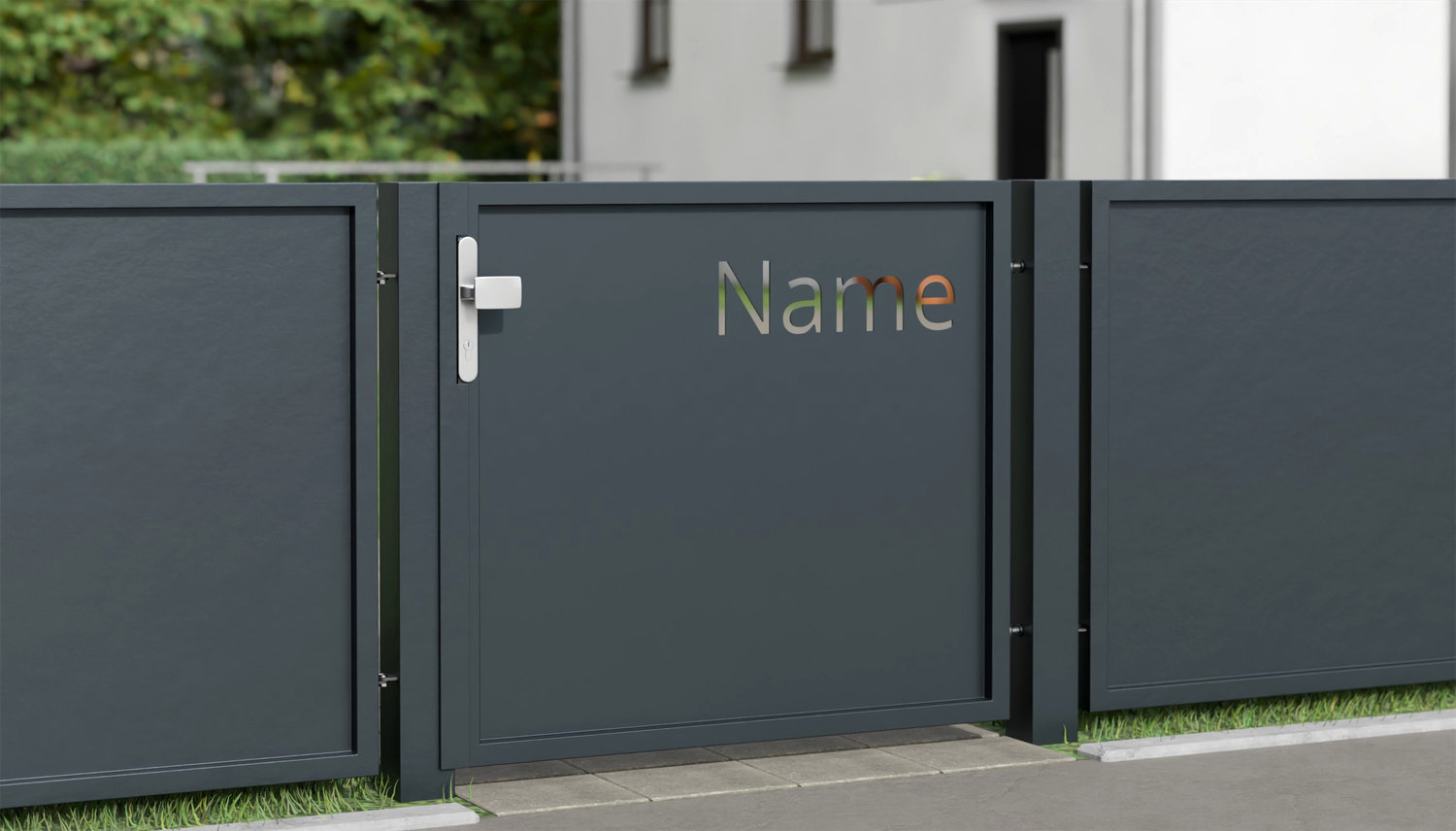 Tuindeur aluminium 1-vleugelig privacyscherm NAM, GE