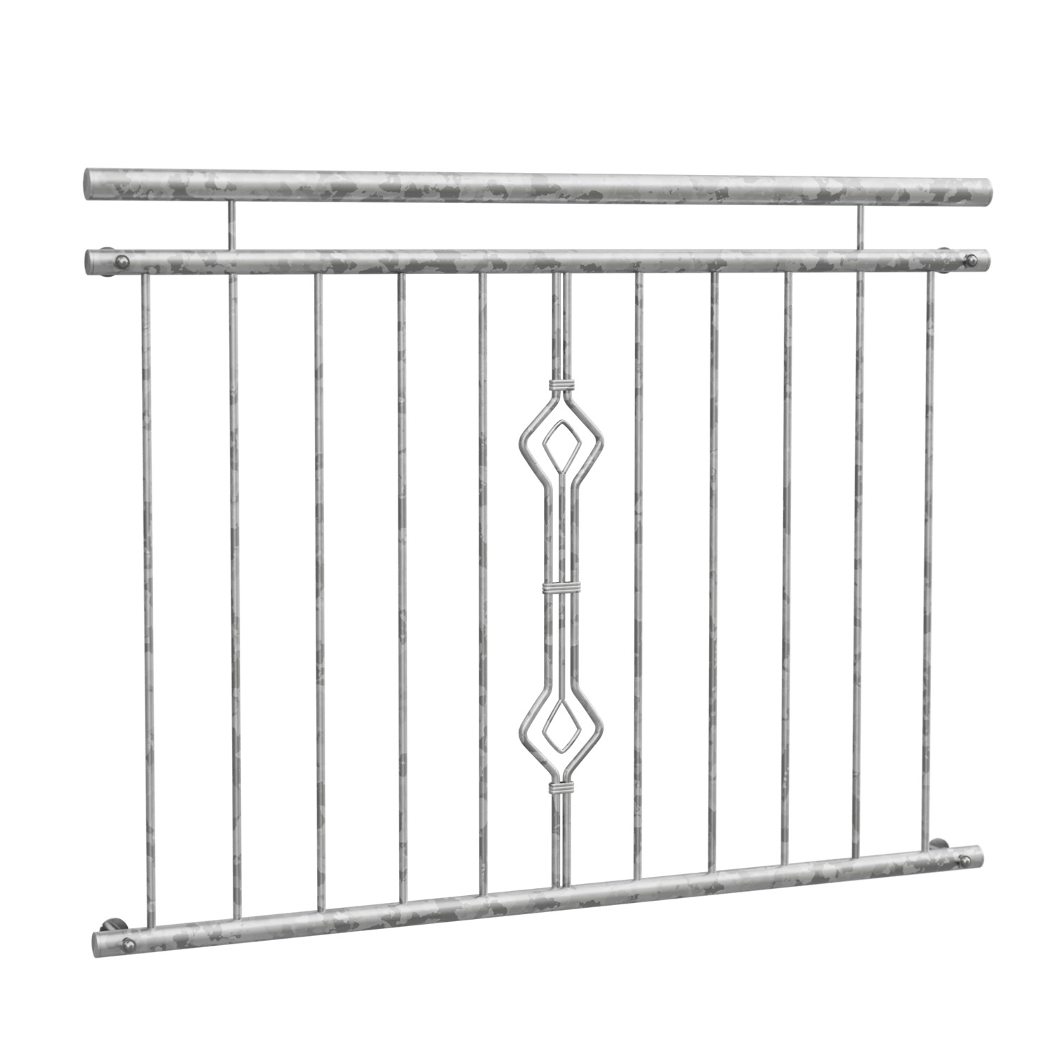 Frans balkon verzinkt Zandloper ornament 