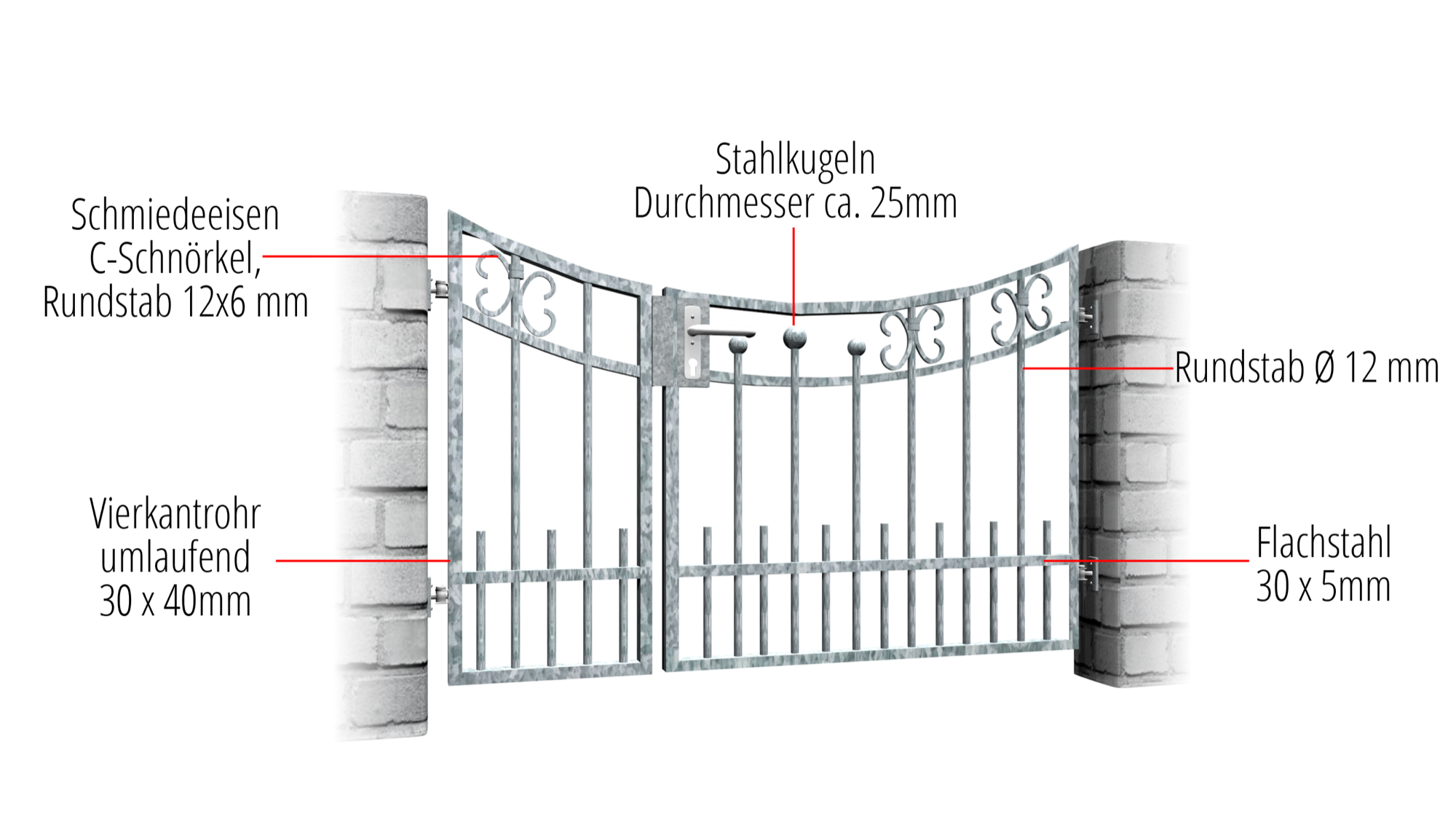 Tuindeur verzinkt 2-vleugelig Berlijn, UB