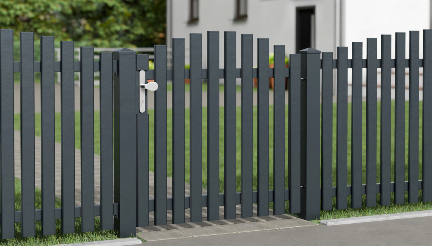 Tuindeur aluminium lamellen 1-vleugelig Modern, OB
