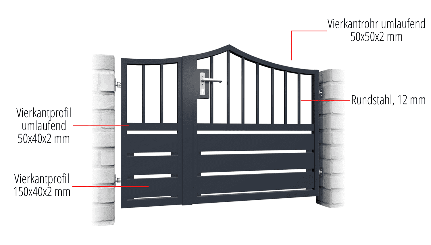 Tuindeur aluminium 2-vleugelig privacyscherm KSV 1, SB