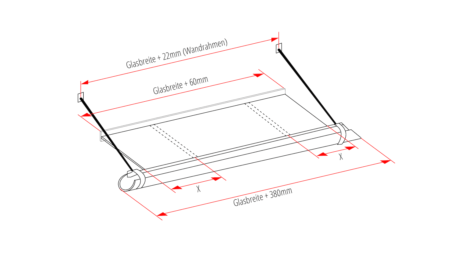 Aluminium luifel PIA-MO