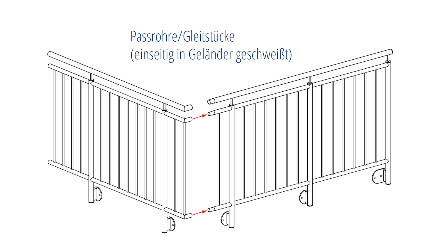 Balkonhek verzinkt offset ballen 