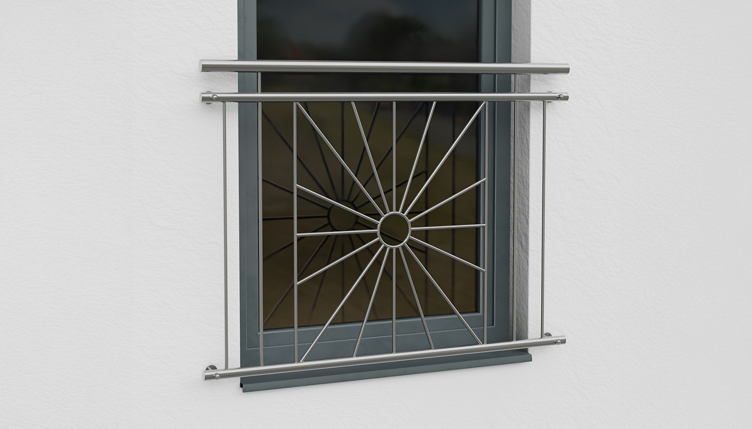 Frans Balkon roestvrijstalen Zonnecirkel 