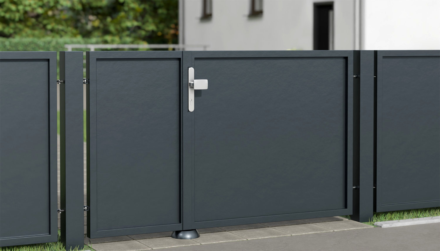 Tuindeur aluminium 2-vleugelig privacyscherm BD, GE