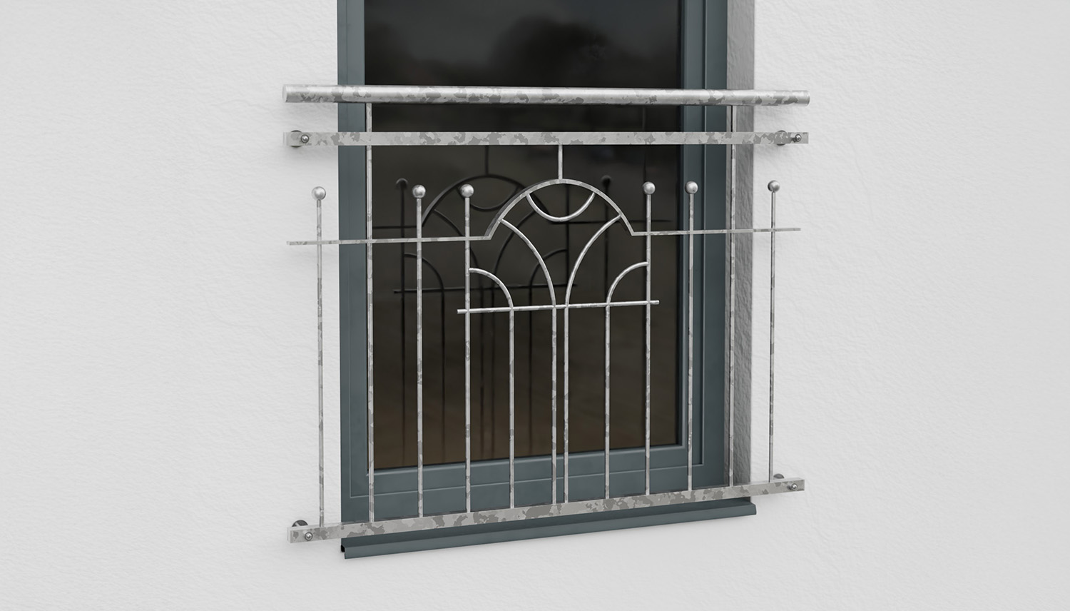 Frans balkon verzinkt Modern II Ornament 