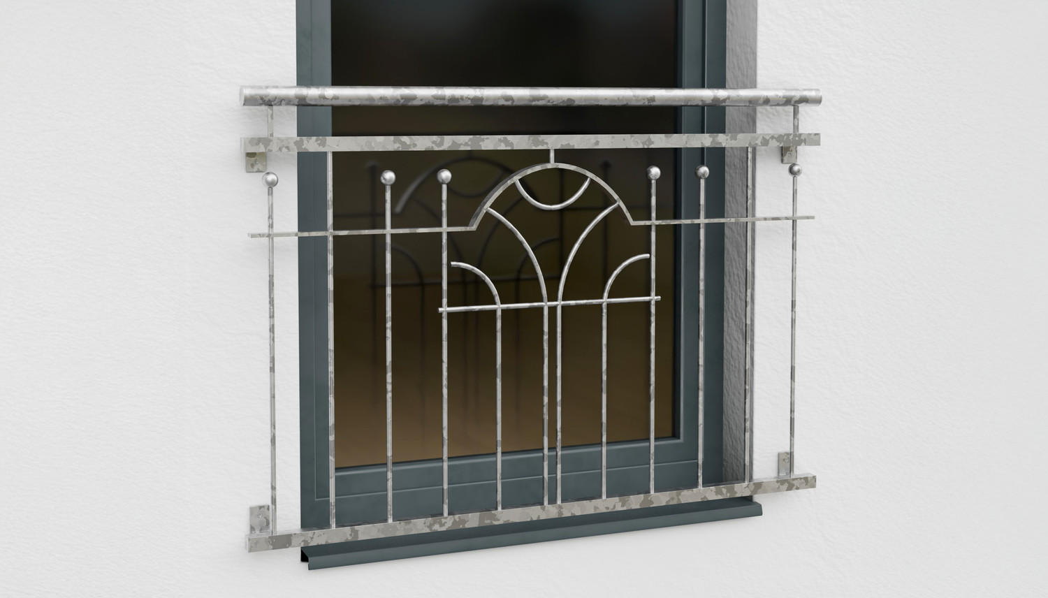 Frans balkon verzinkt Modern II Ornament 