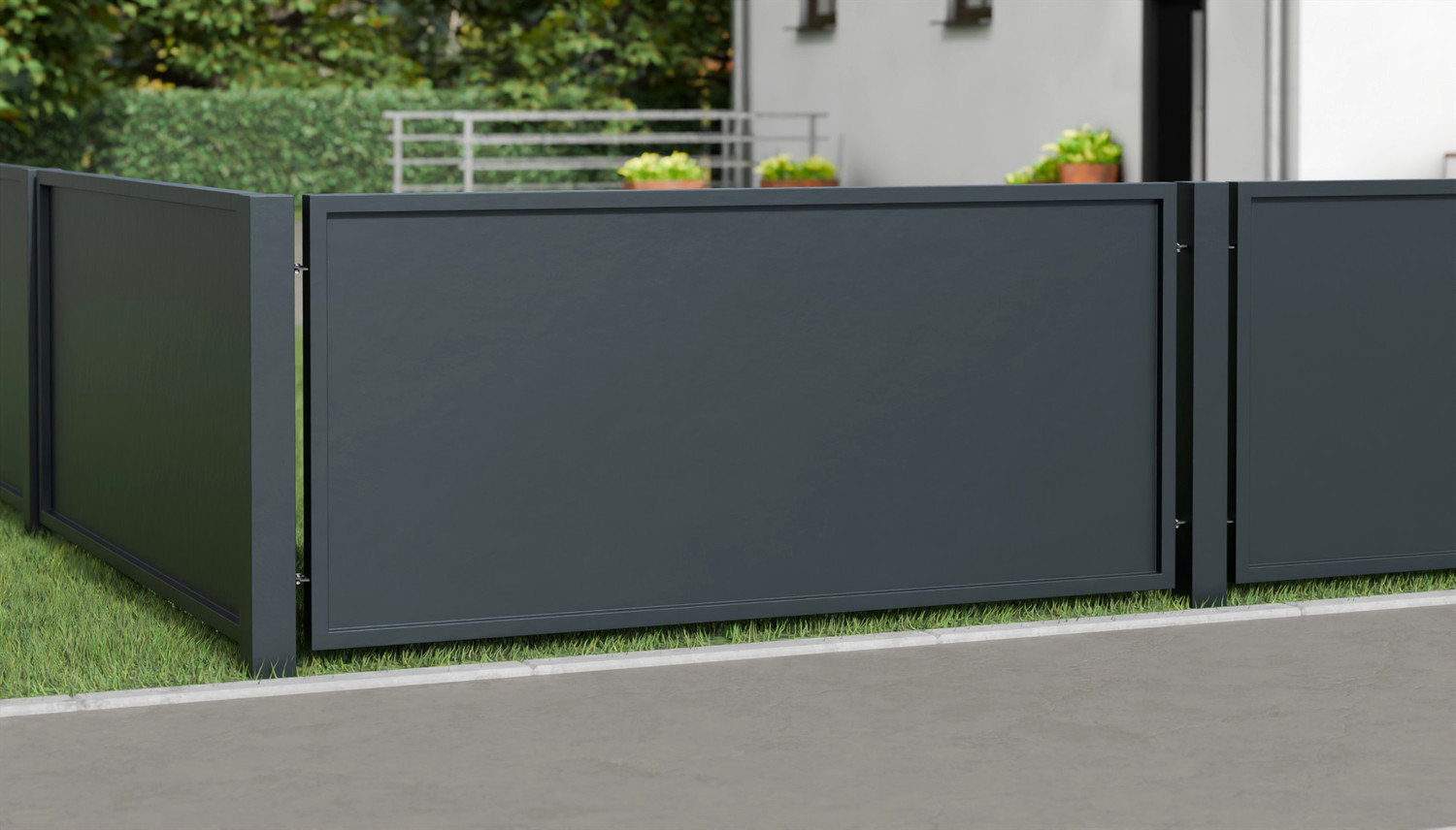 Schuttingen aluminium ondoorzichtig, GE