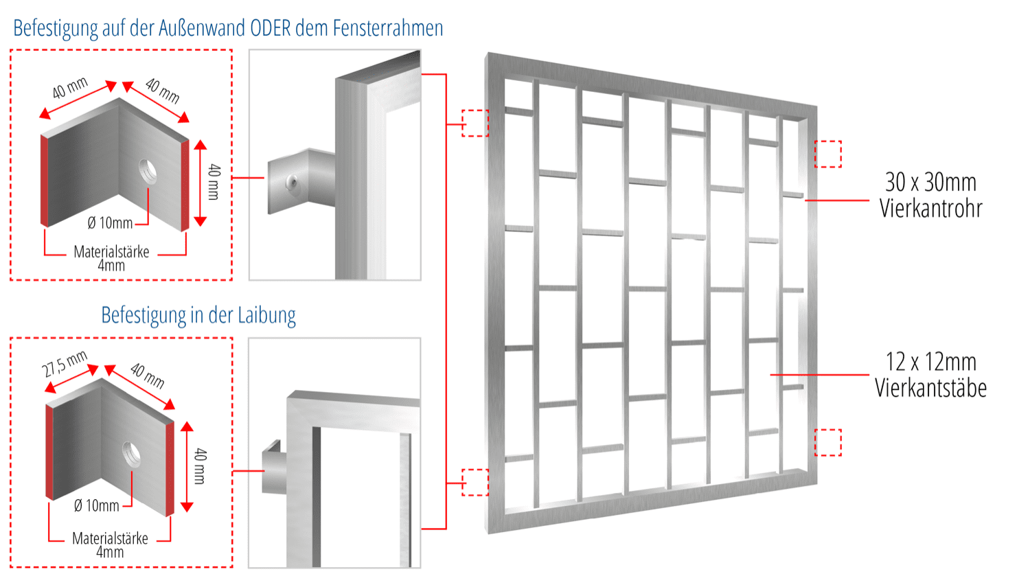 Traliewerk roestvrij staal ladder