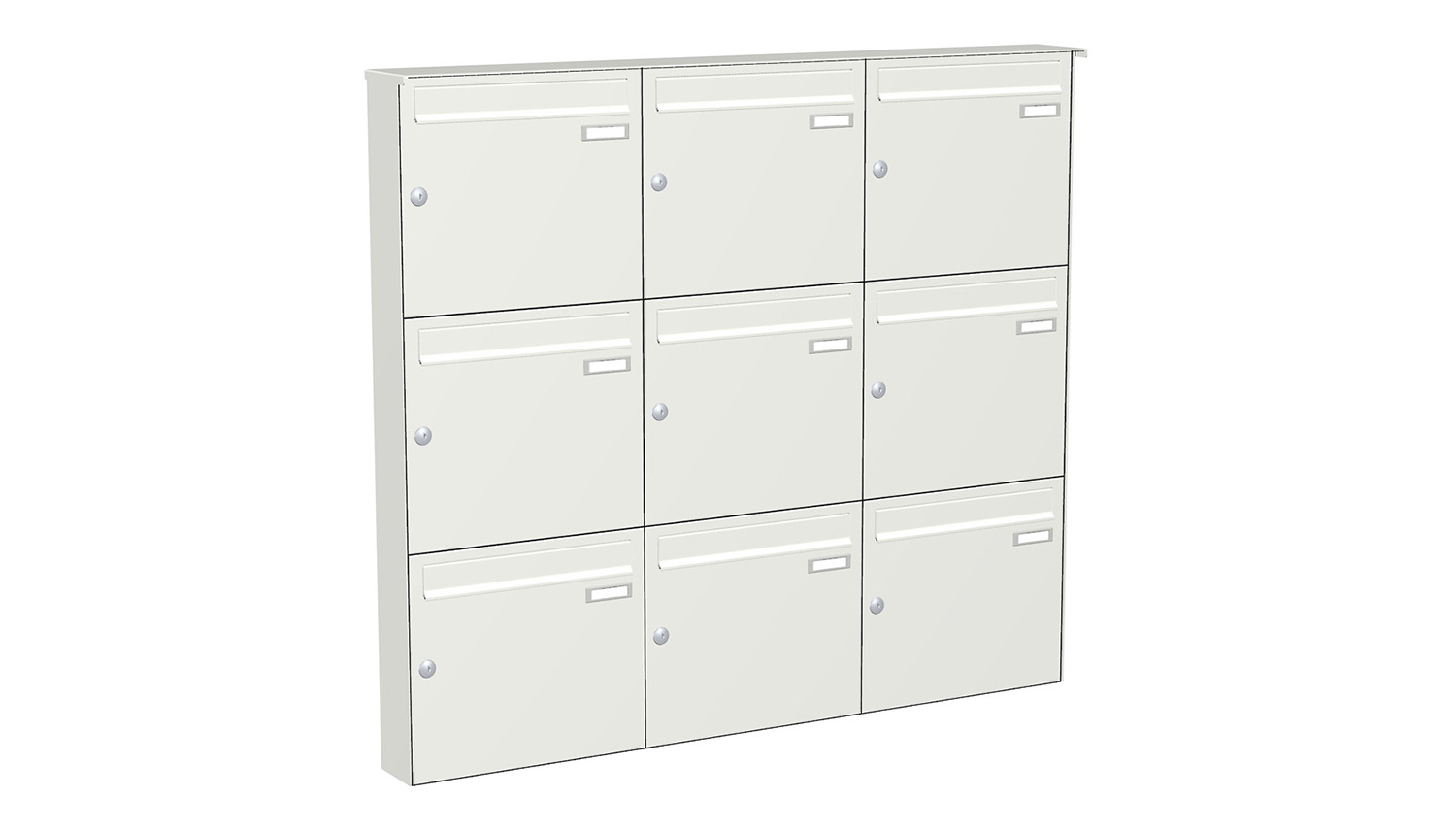 Briefkastenanlage | Aufputz | 9-fach | Senkrecht | Farbe