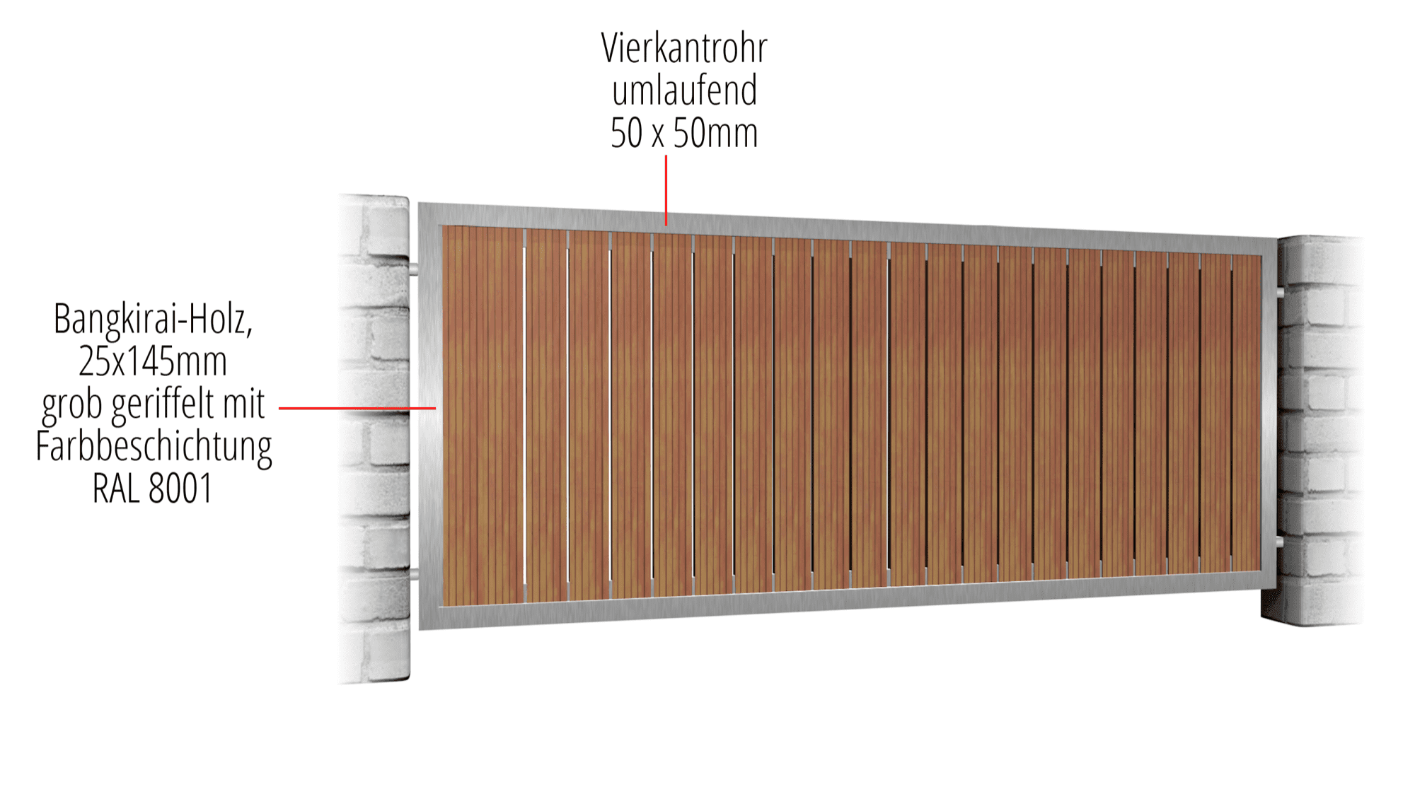 Tuinafscheiding roestvrij staal HFS, GE