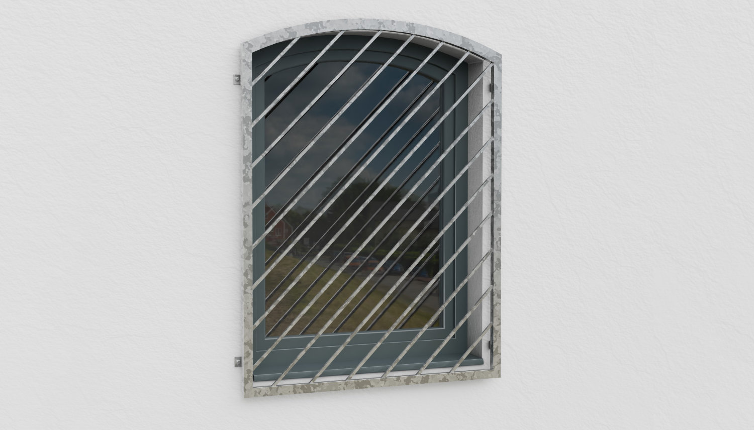 Verzinkt traliewerk Diagonaalstaaf 1 Topboog 