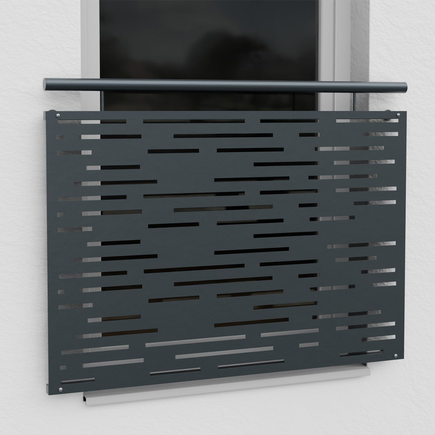 Frans Balkon Verzinkt Ontwerp Blad Horizontale Stroken