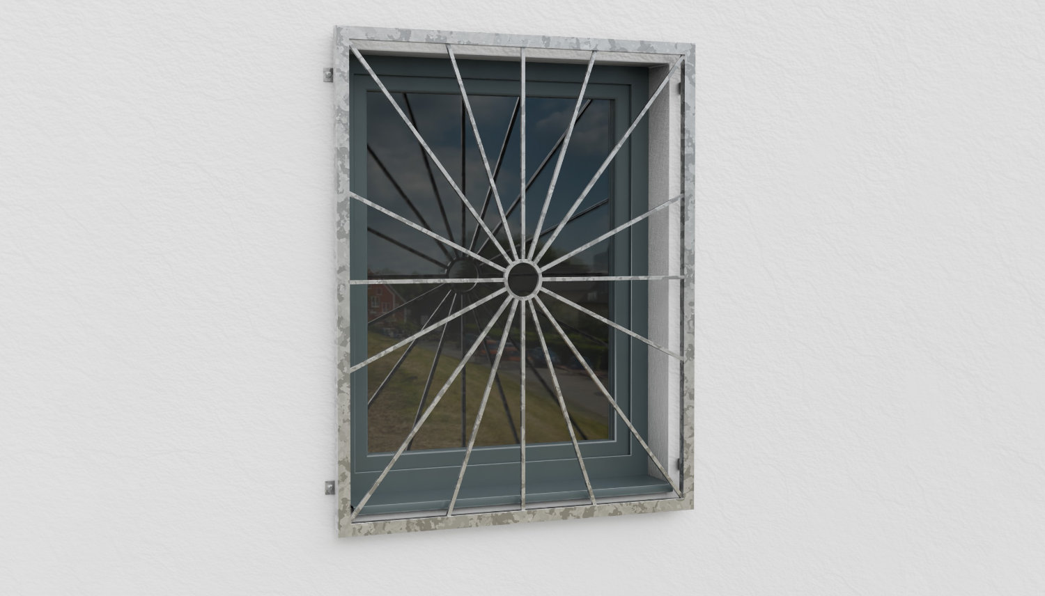 Verzinkt traliewerk Zonnecirkel