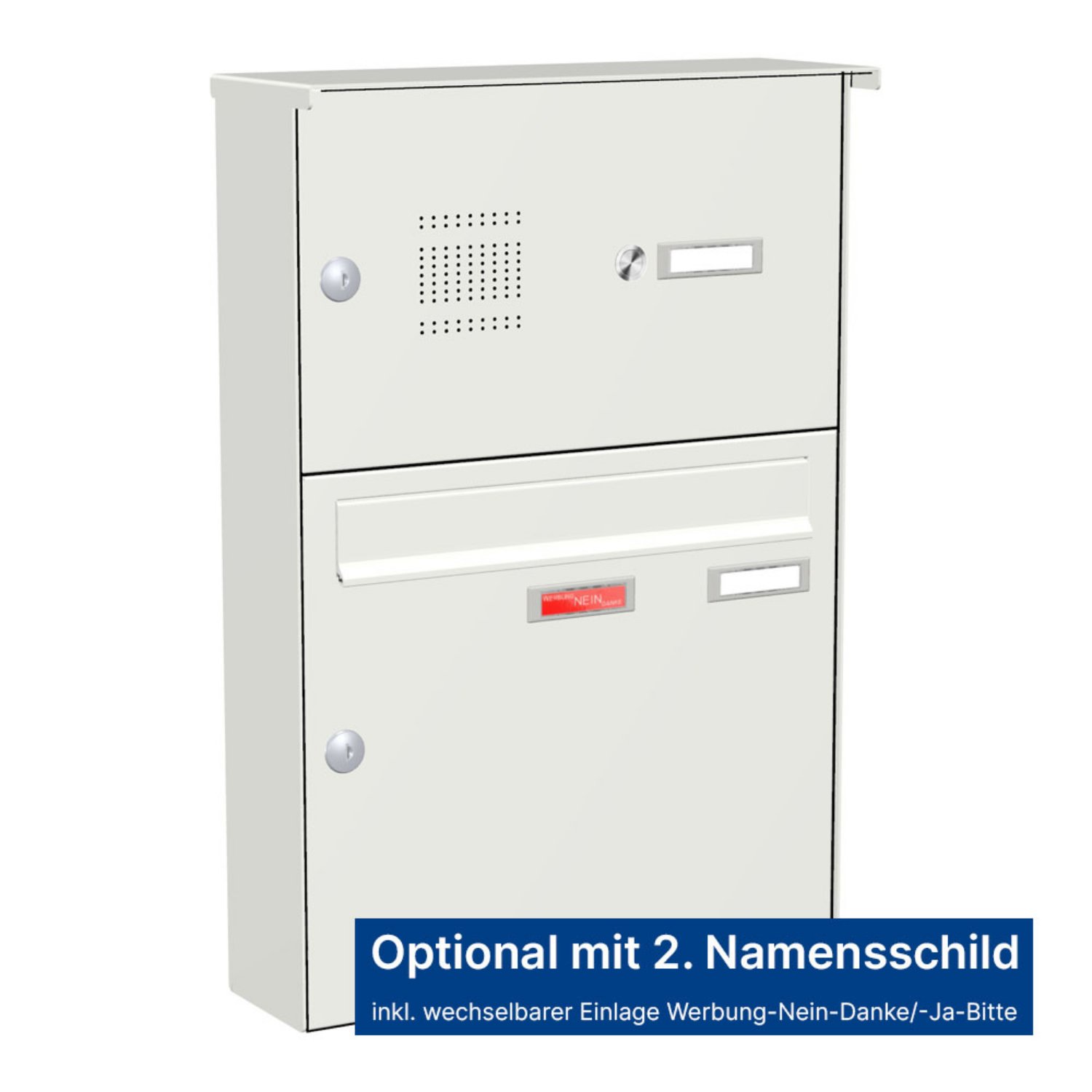 Briefkastenanlage | Aufputz | 1-fach | Senkrecht | Audio | Video | Farbe