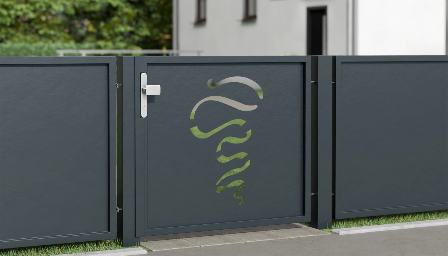 Tuindeur aluminium 1-vleugelig privacyscherm FB, GE 