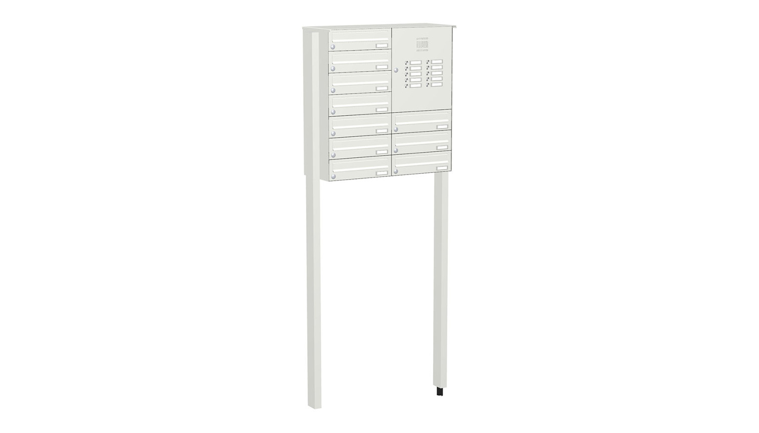 Briefkastenanlage | Freistehend | 10-fach | Waagerecht | Audio | Video | Farbe