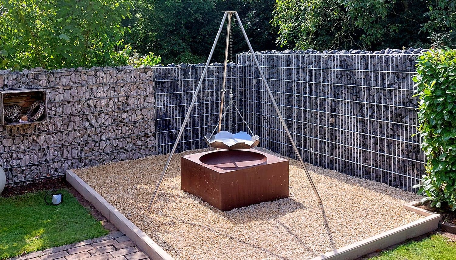 Vuurschaal cortenstaal vierkant