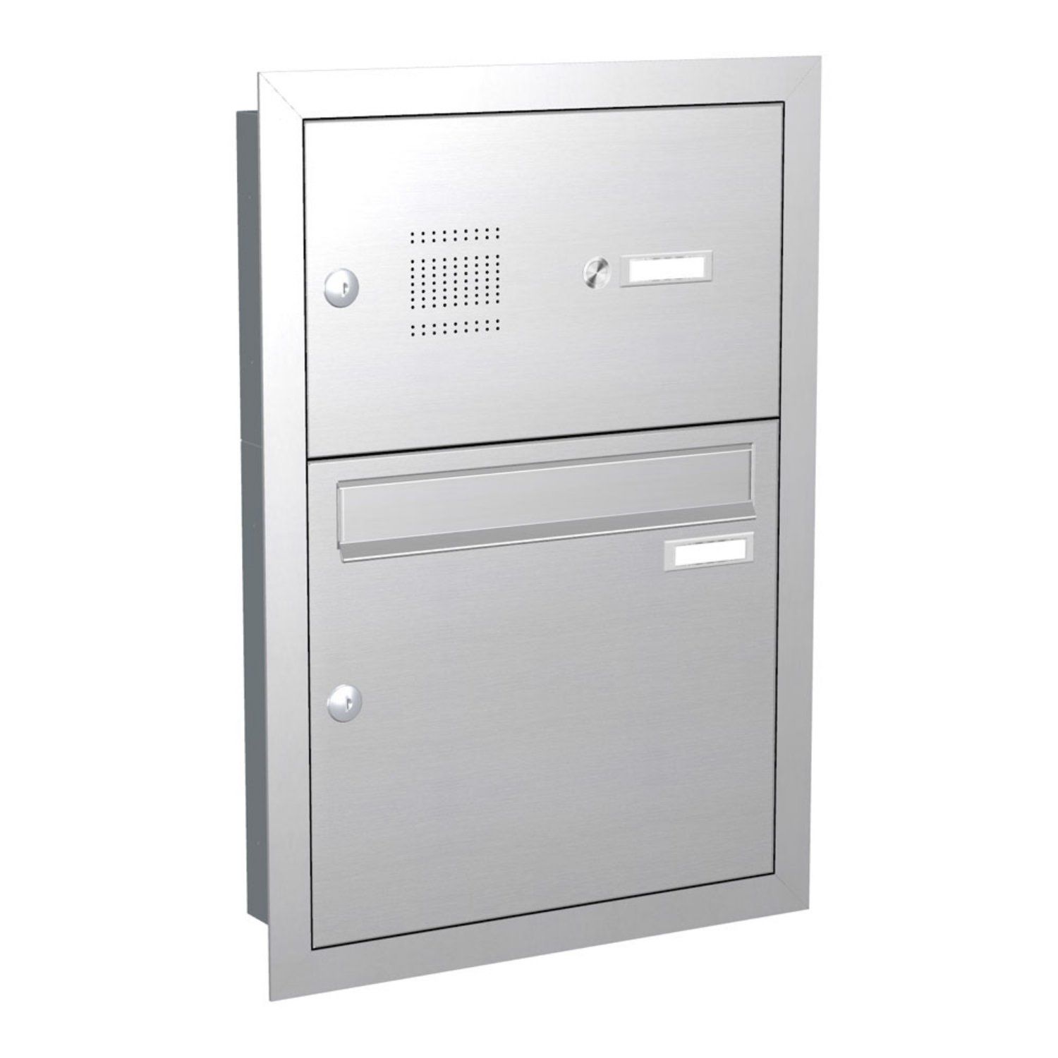 Briefkastenanlage | Unterputz | 1-fach | Senkrecht | Audio | Video | Edelstahl