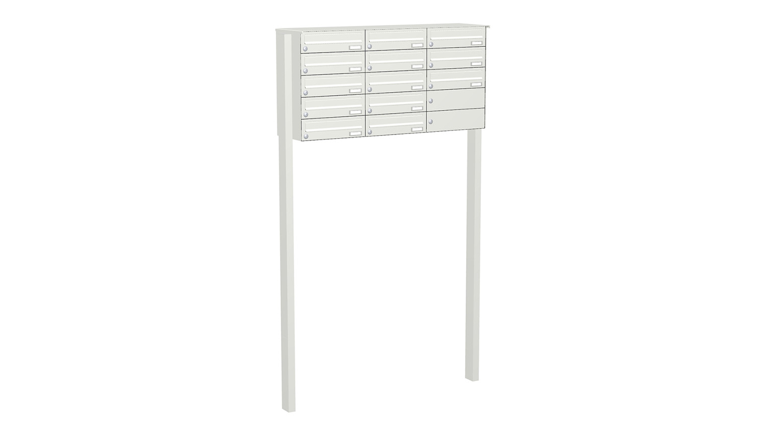 Briefkastenanlage | Freistehend | 13-fach | Waagerecht | Farbe