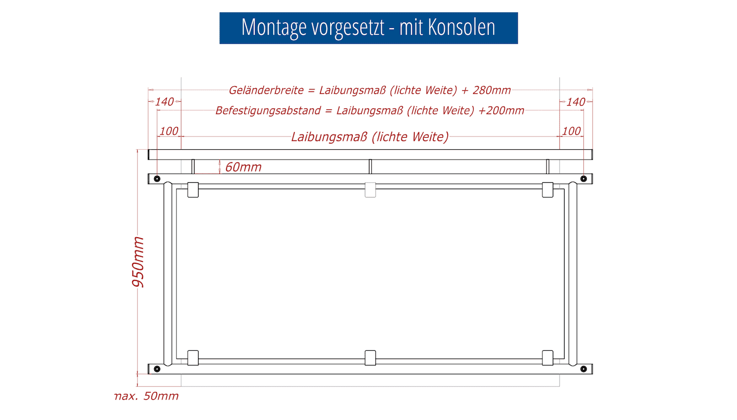 Frans Balkon Roestvrij Staal Glas Grijs