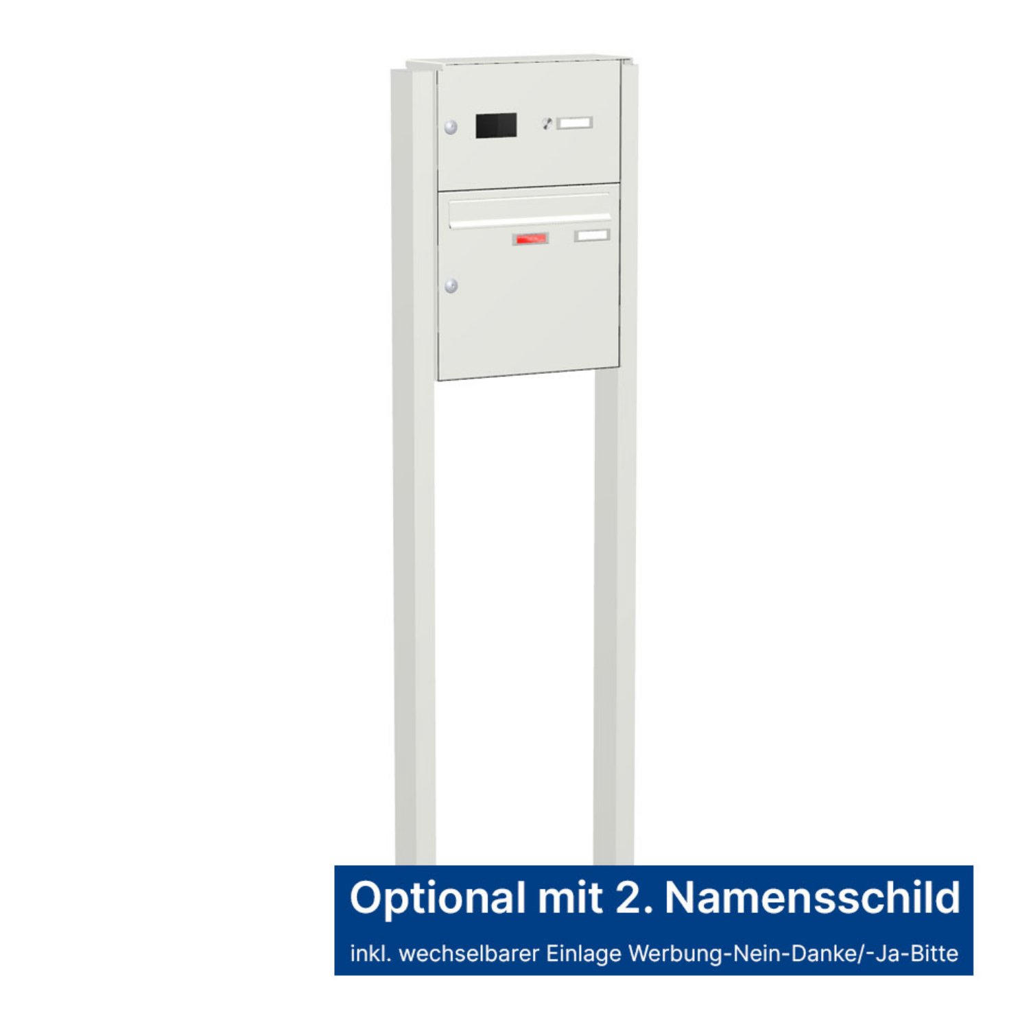 Briefkastenanlage | Freistehend | 1-fach | Senkrecht | Audio | Video | Farbe