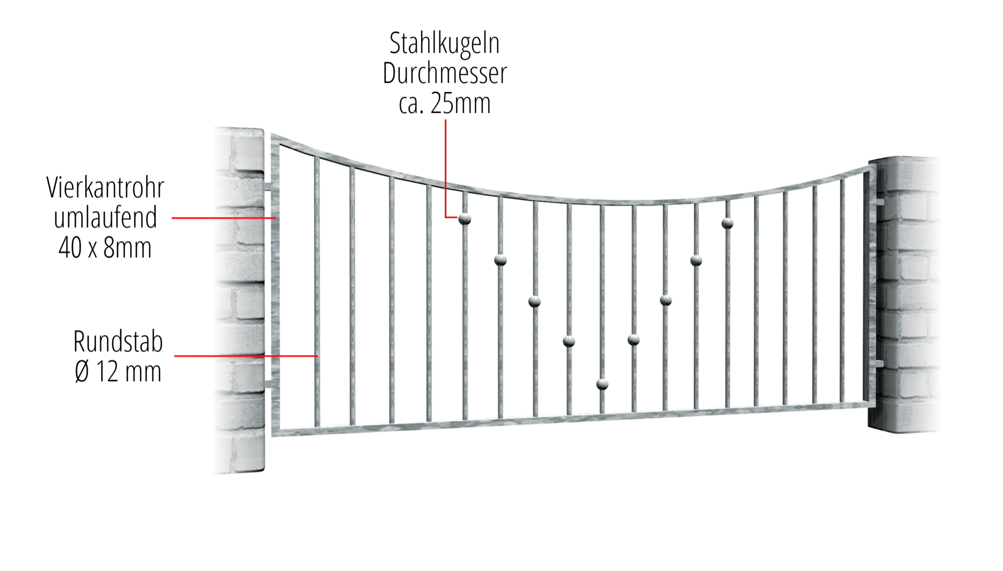 Tuinafscheiding verzinkt V-ballen 2, UB