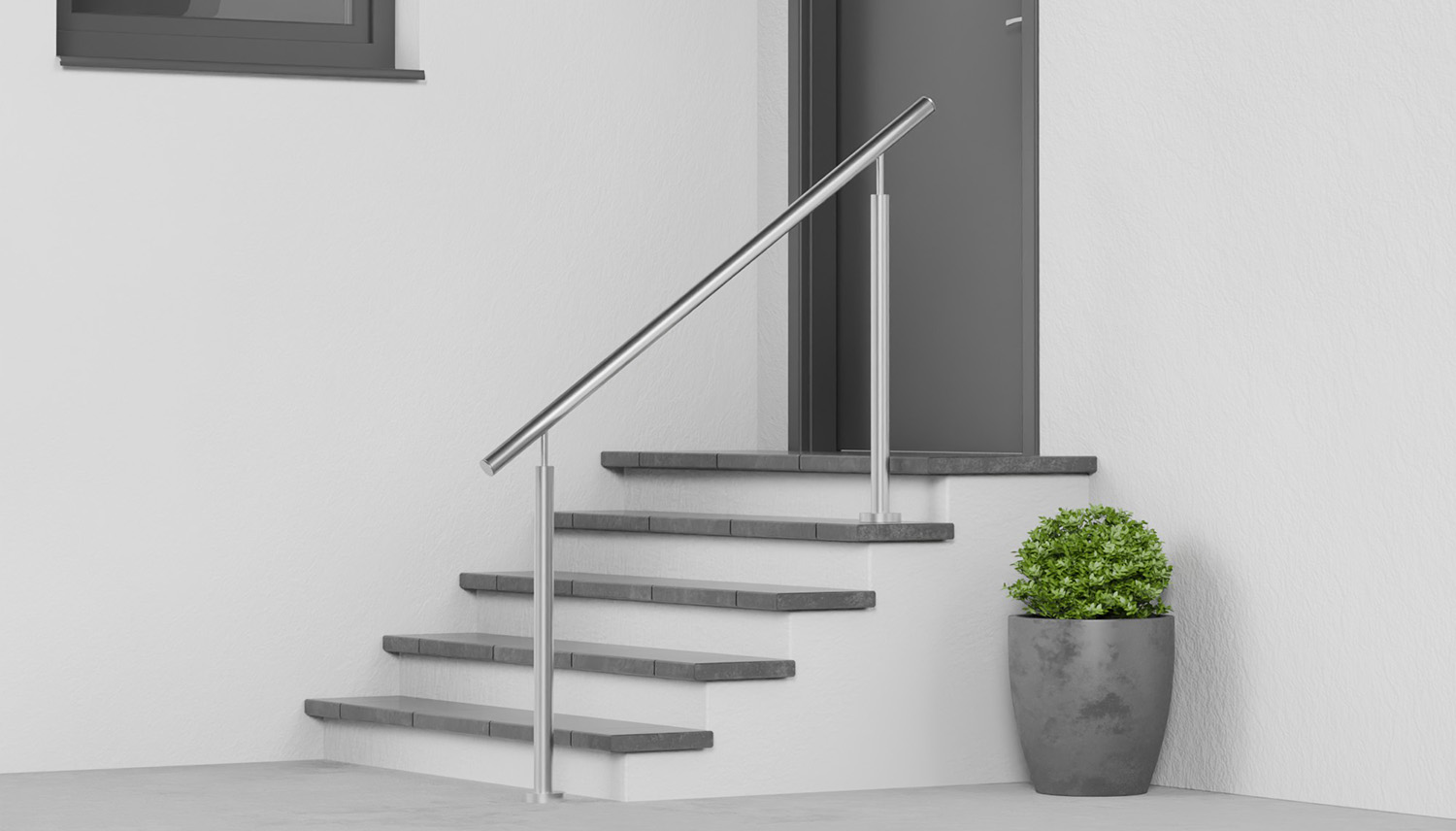 Trapleuning roestvrij staal FSG