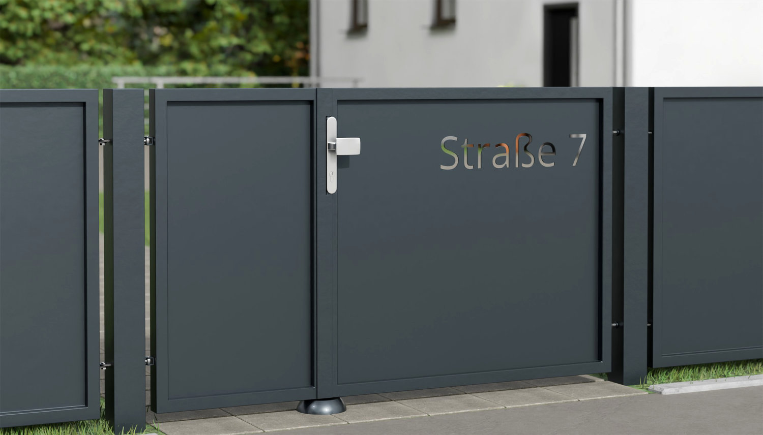 Tuindeur aluminium 2-vleugelig privacyscherm STR, GE