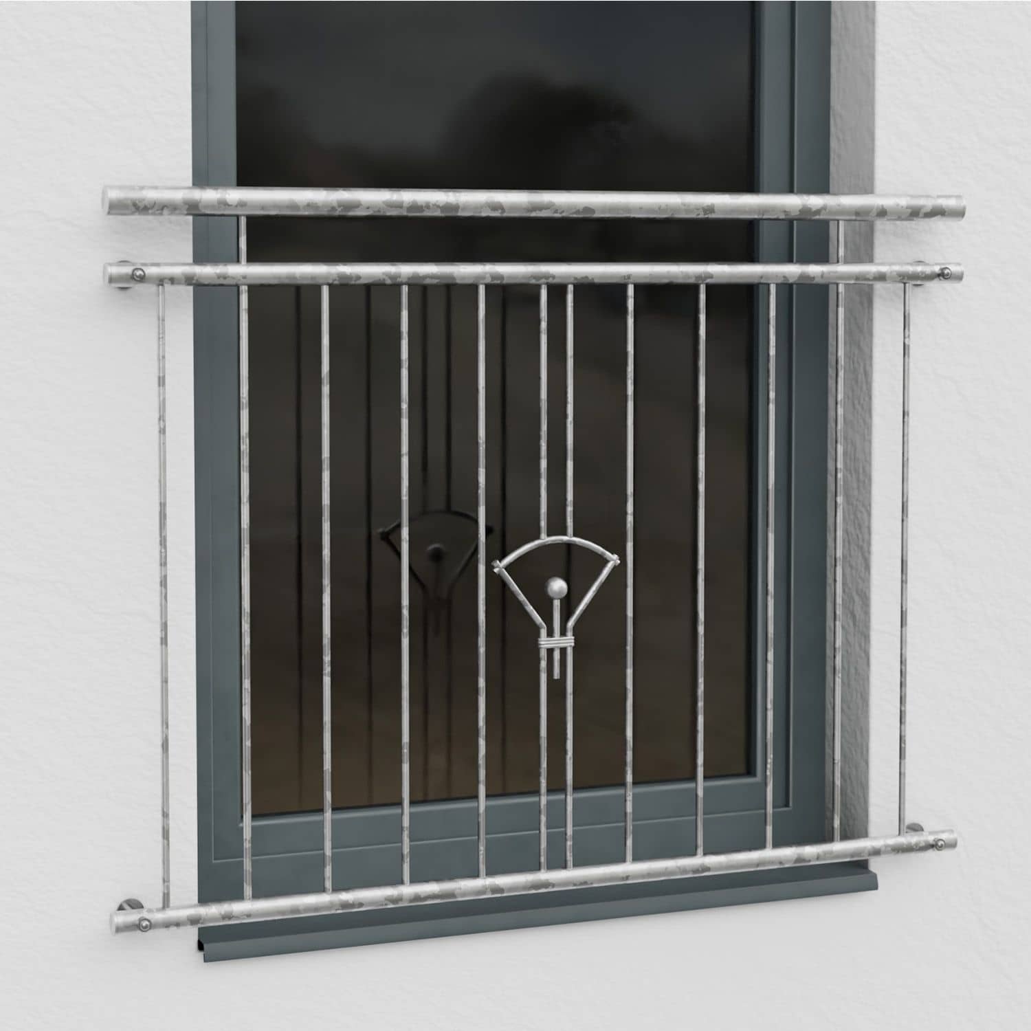 Frans balkon verzinkt Klok ornament 