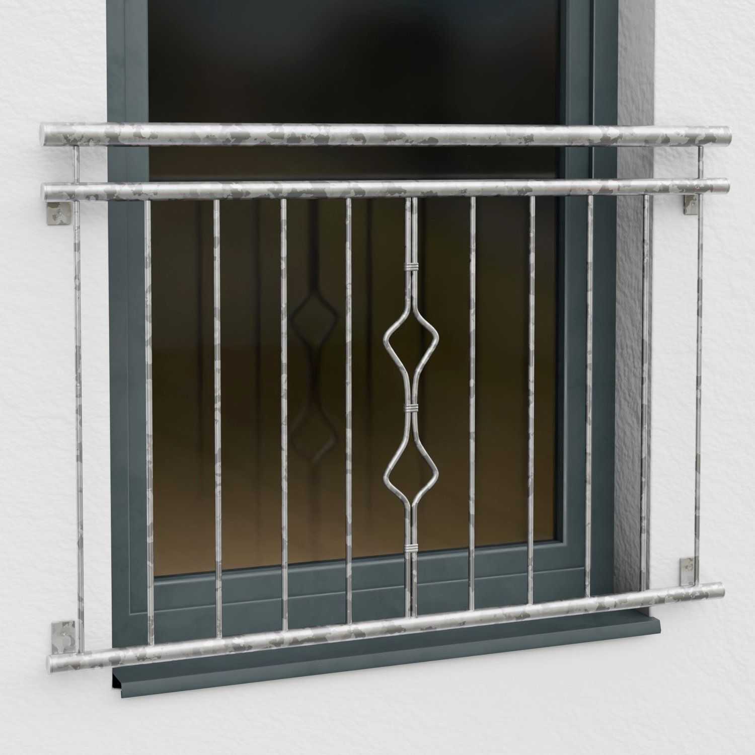 Frans balkon verzinkt Klok ornament 