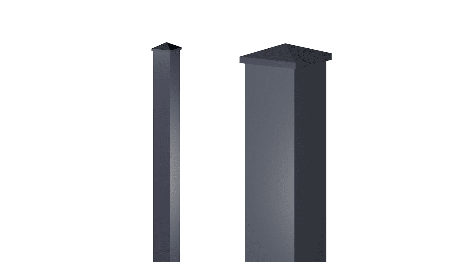 Afscheidingspaal aluminium voor piket- en palissade afrasteringen