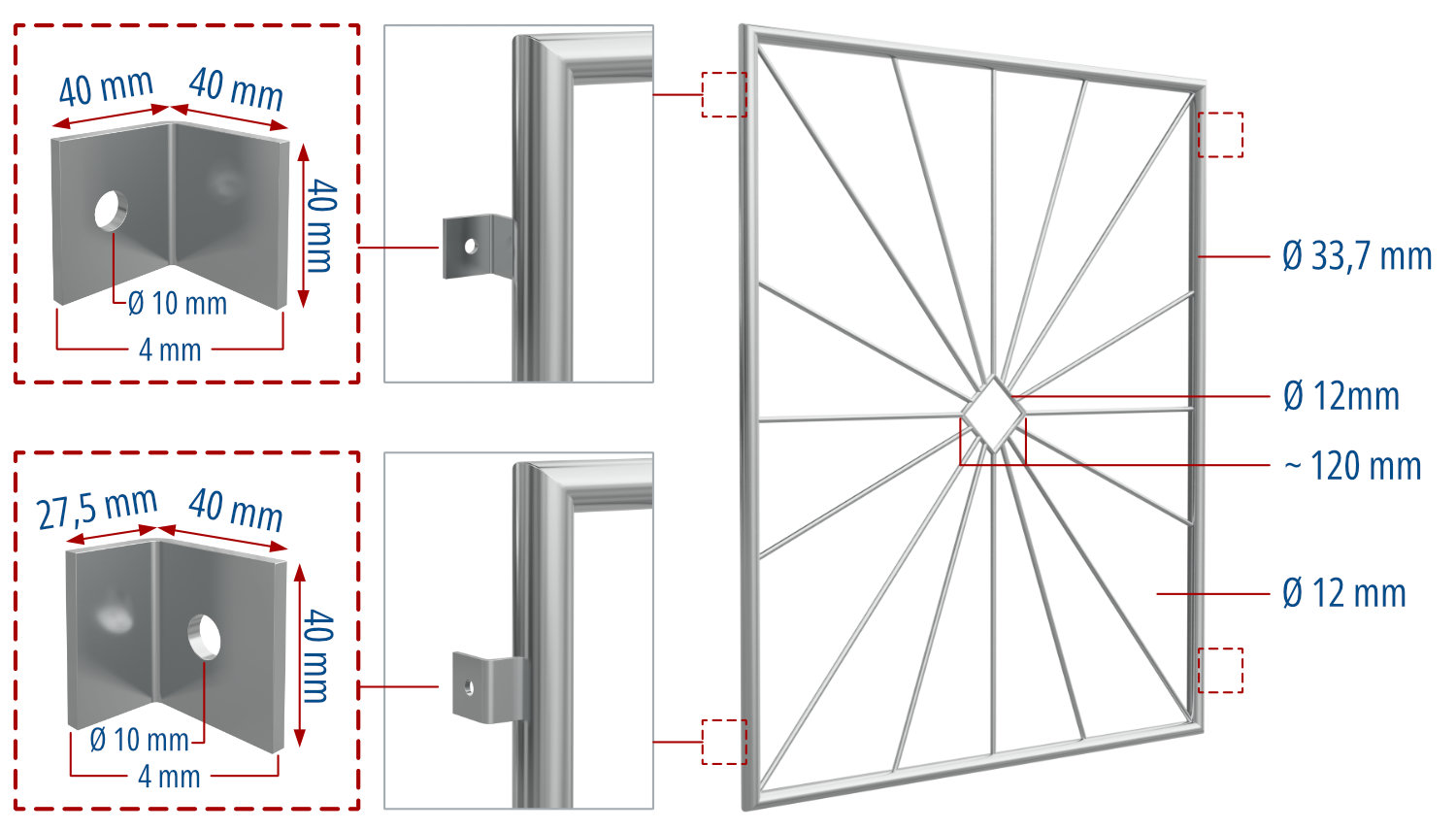 Traliewerk Roestvrij Staal Zonwering 