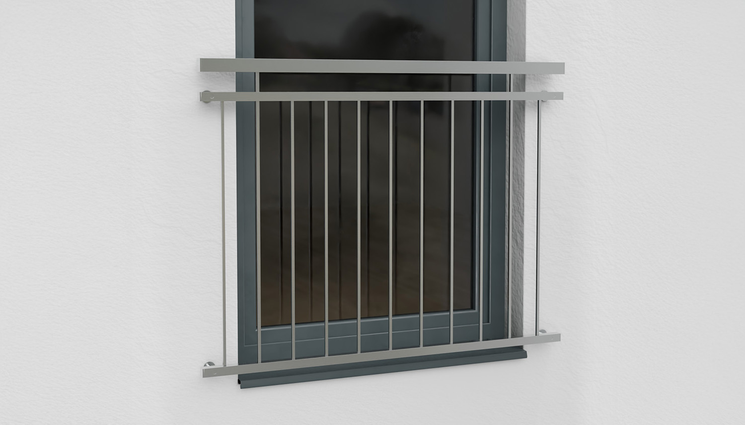 Frans Balkon Roestvrij Staal Vierkant