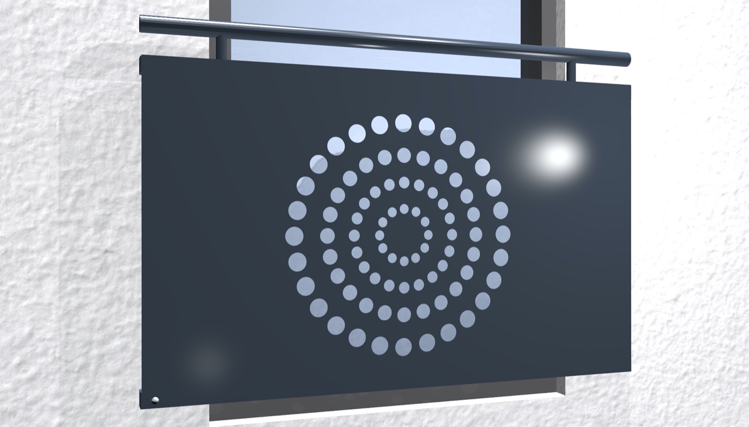 Frans balkon verzinkt designblad cirkelvormige ringen