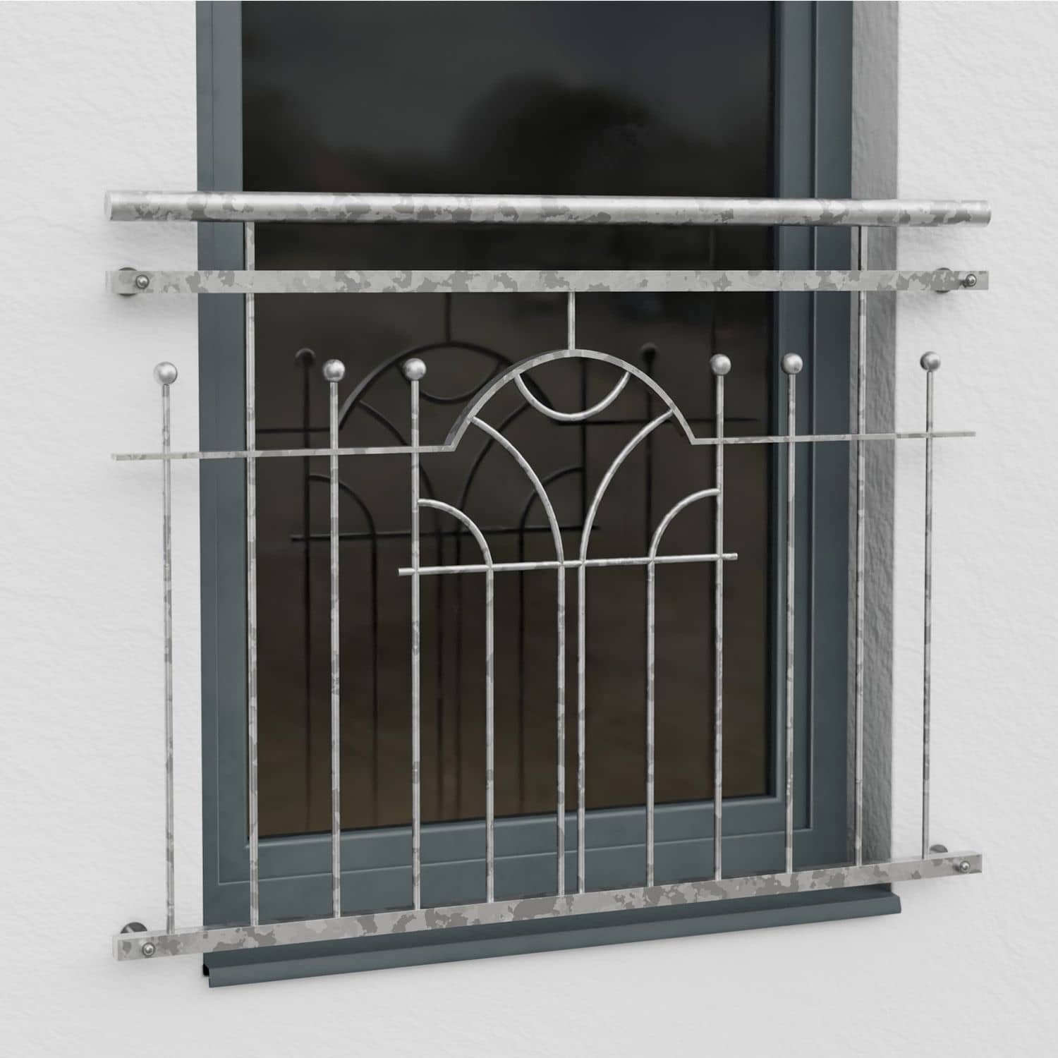 Frans balkon verzinkt Modern II Ornament 