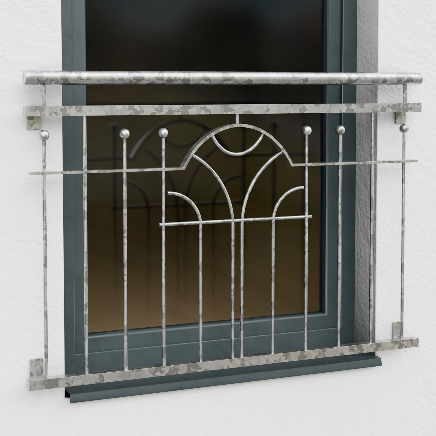 Frans balkon verzinkt Modern II Ornament 