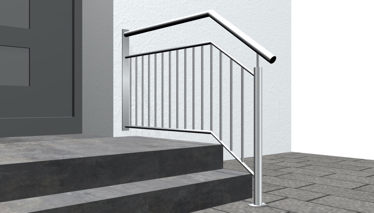 Roestvrijstalen trapbalustrade WTS-CL Staafvulling 
