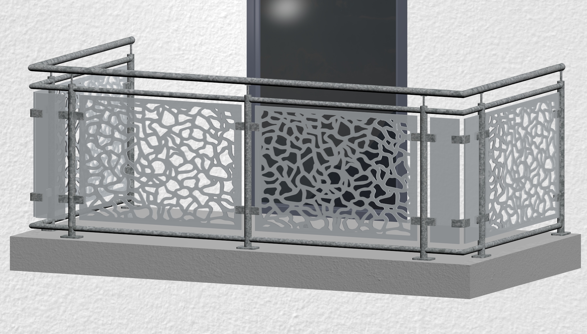 Balkonhek verzinkt Designglas AB 2