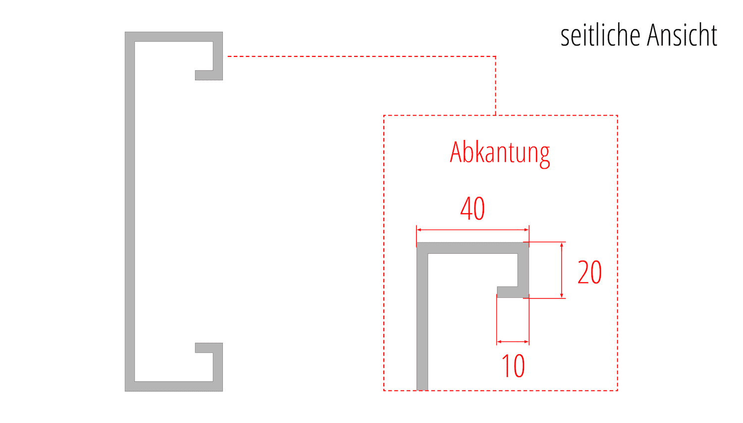 Hoekelement Cortenstaal WÜ