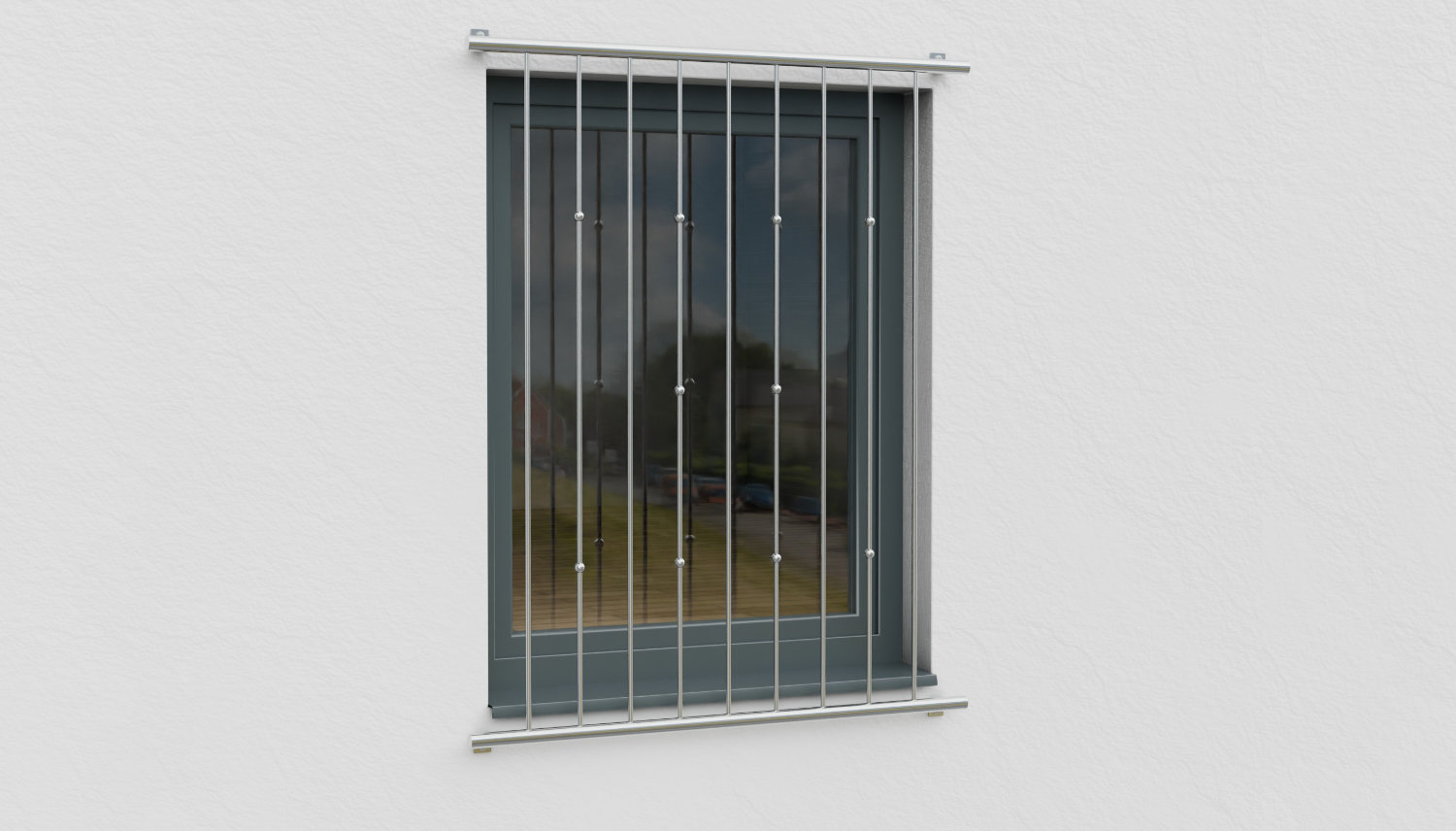 Traliewerk roestvrijstalen kogels verspringend 2