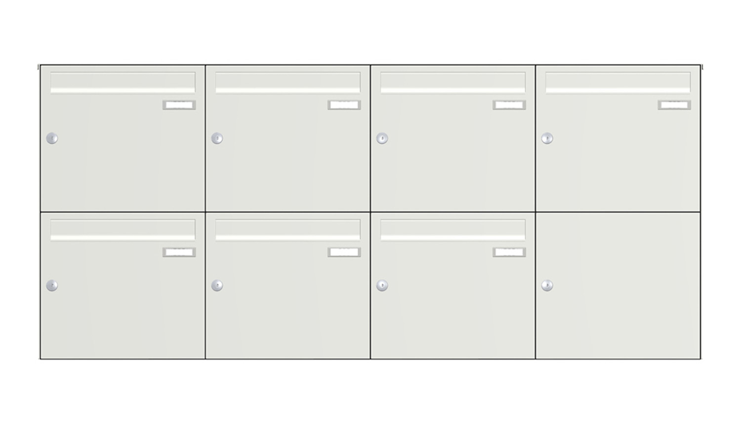 Briefkastenanlage | Aufputz | 7-fach | Senkrecht | Farbe