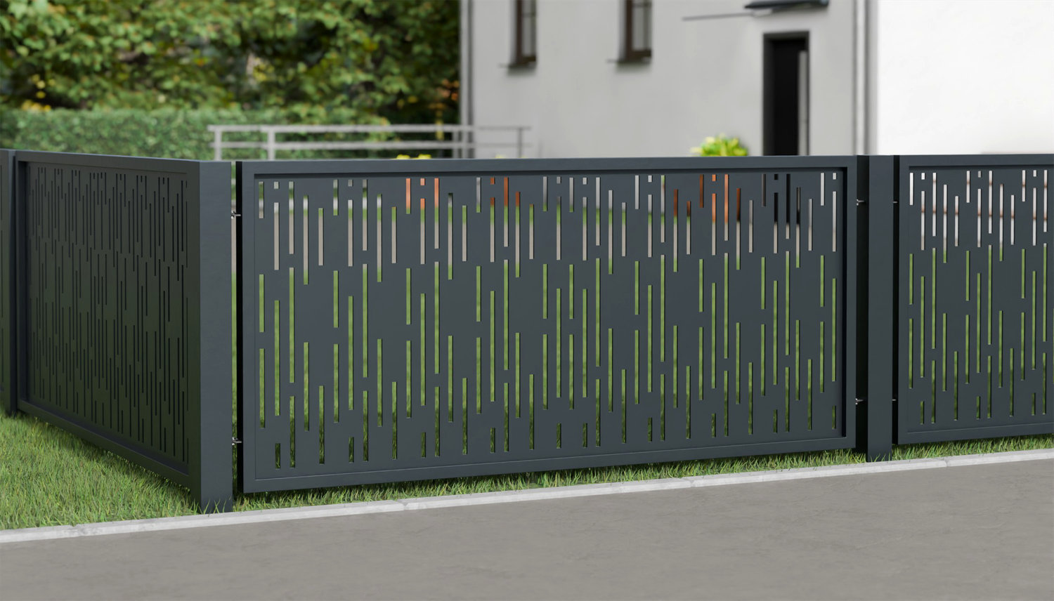 Tuinafscheiding aluminium laser gesneden ontwerp SF VE