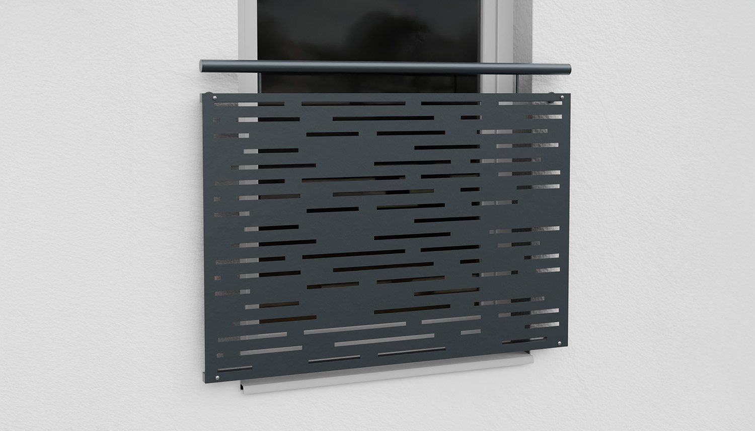 Frans Balkon Verzinkt Ontwerp Blad Horizontale Stroken