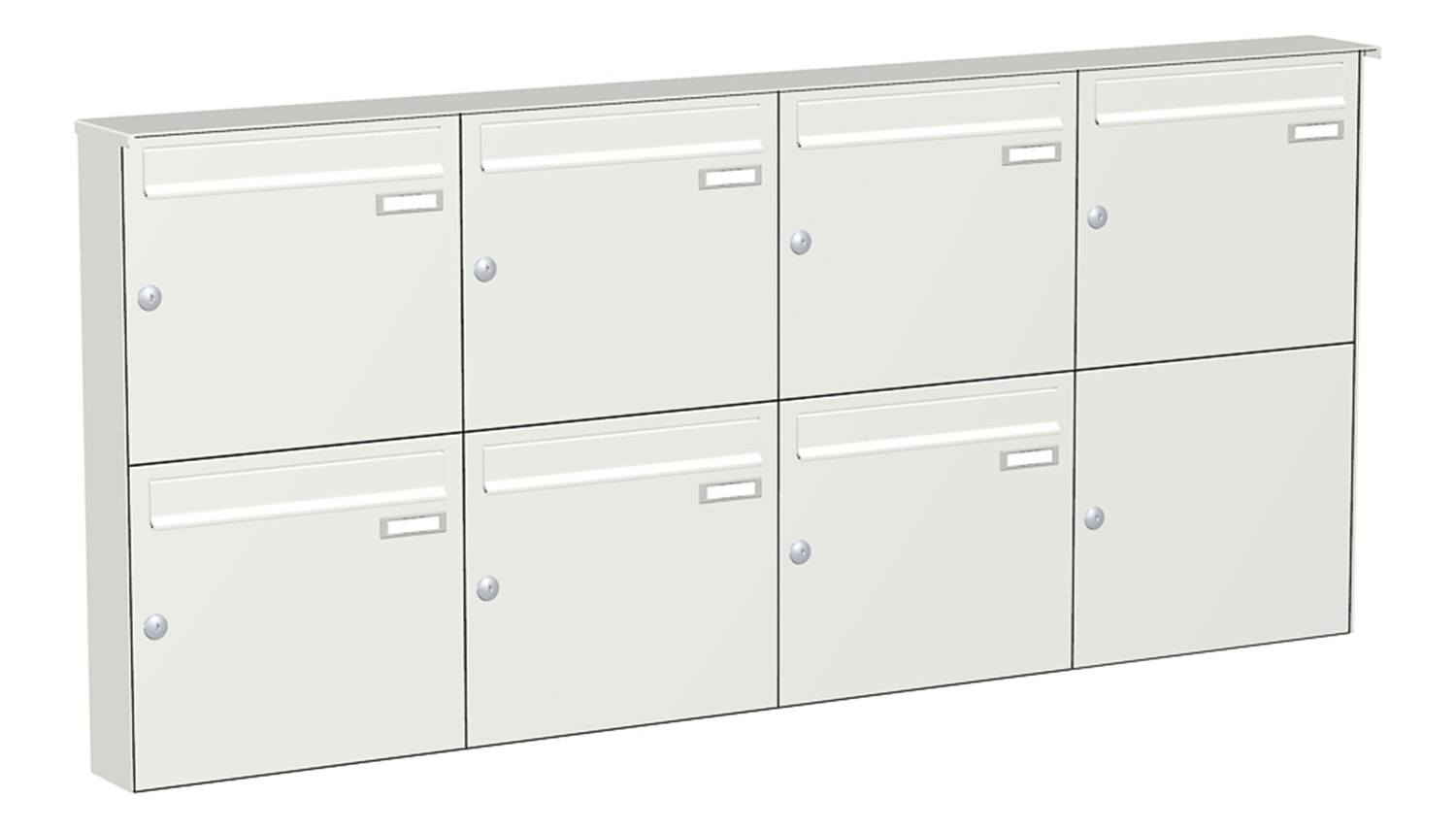 Briefkastenanlage | Aufputz | 7-fach | Senkrecht | Farbe