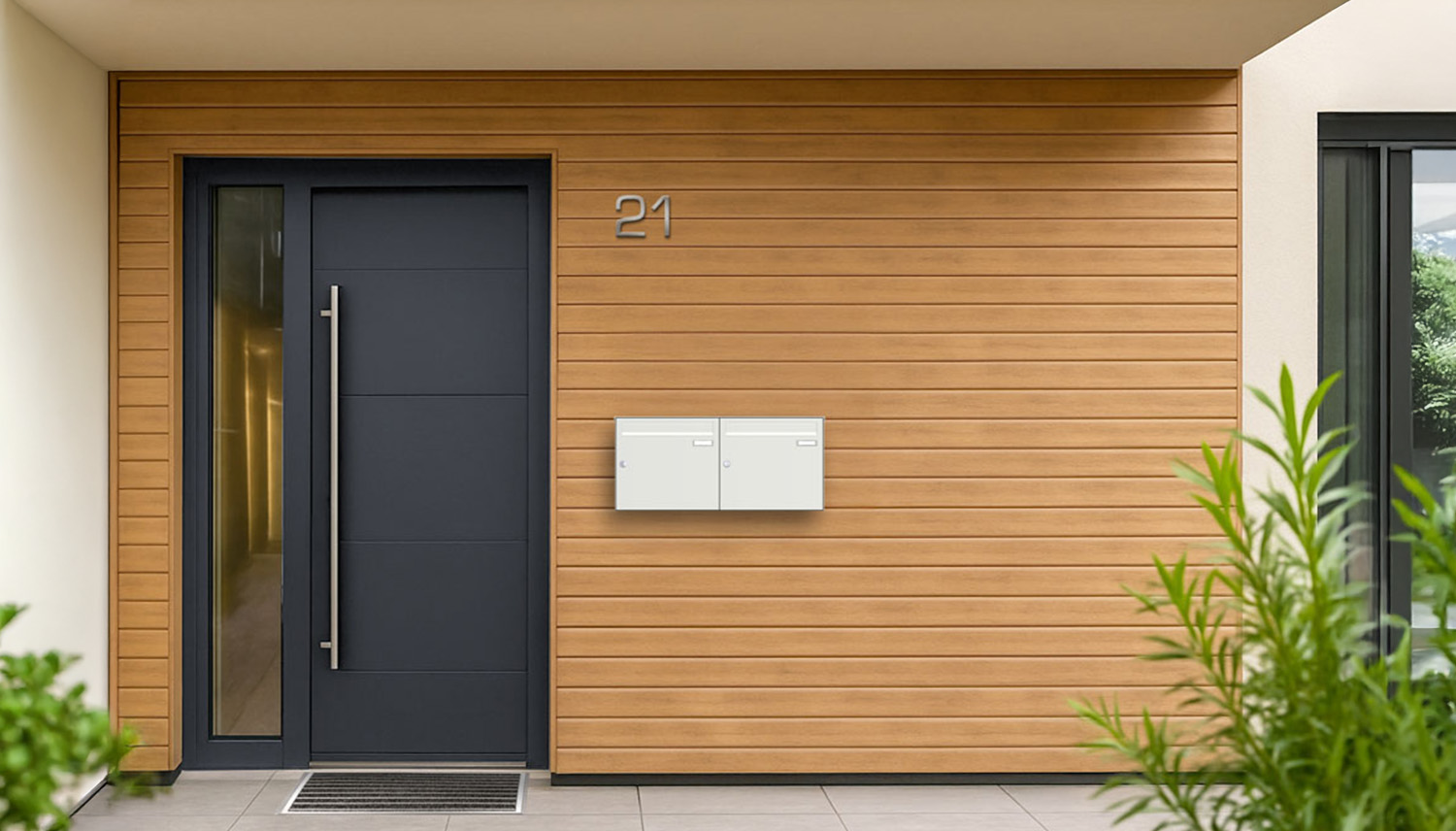 Briefkastenanlage | Aufputz | 2-fach | Senkrecht | Farbe